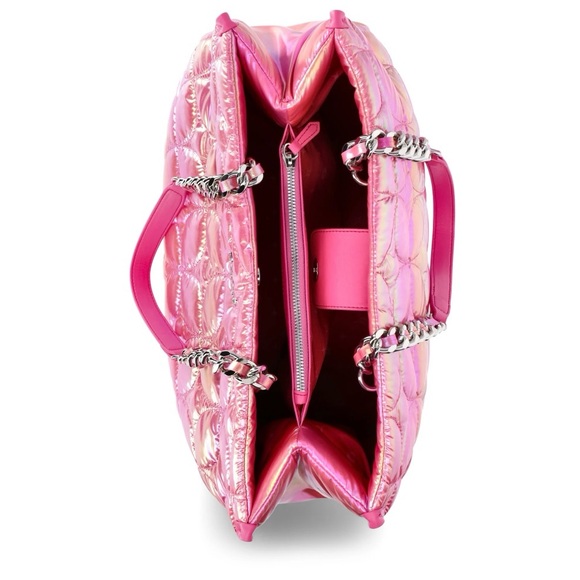 🎀 Paris Hilton NWT Carson Quilted Tote Pink Metallic-Limited Edition🎀 - Picture 2 of 5